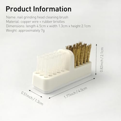 Jaasuee Nail Drill Bit Wire Cleaner Brush - 5-Piece Nail Art Cleaning Tool Set for Salon and Home Use - görsel 14