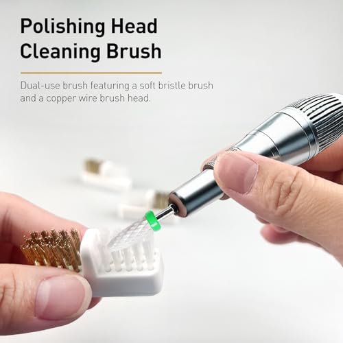 Jaasuee Nail Drill Bit Wire Cleaner Brush - 5-Piece Nail Art Cleaning Tool Set for Salon and Home Use - görsel 4