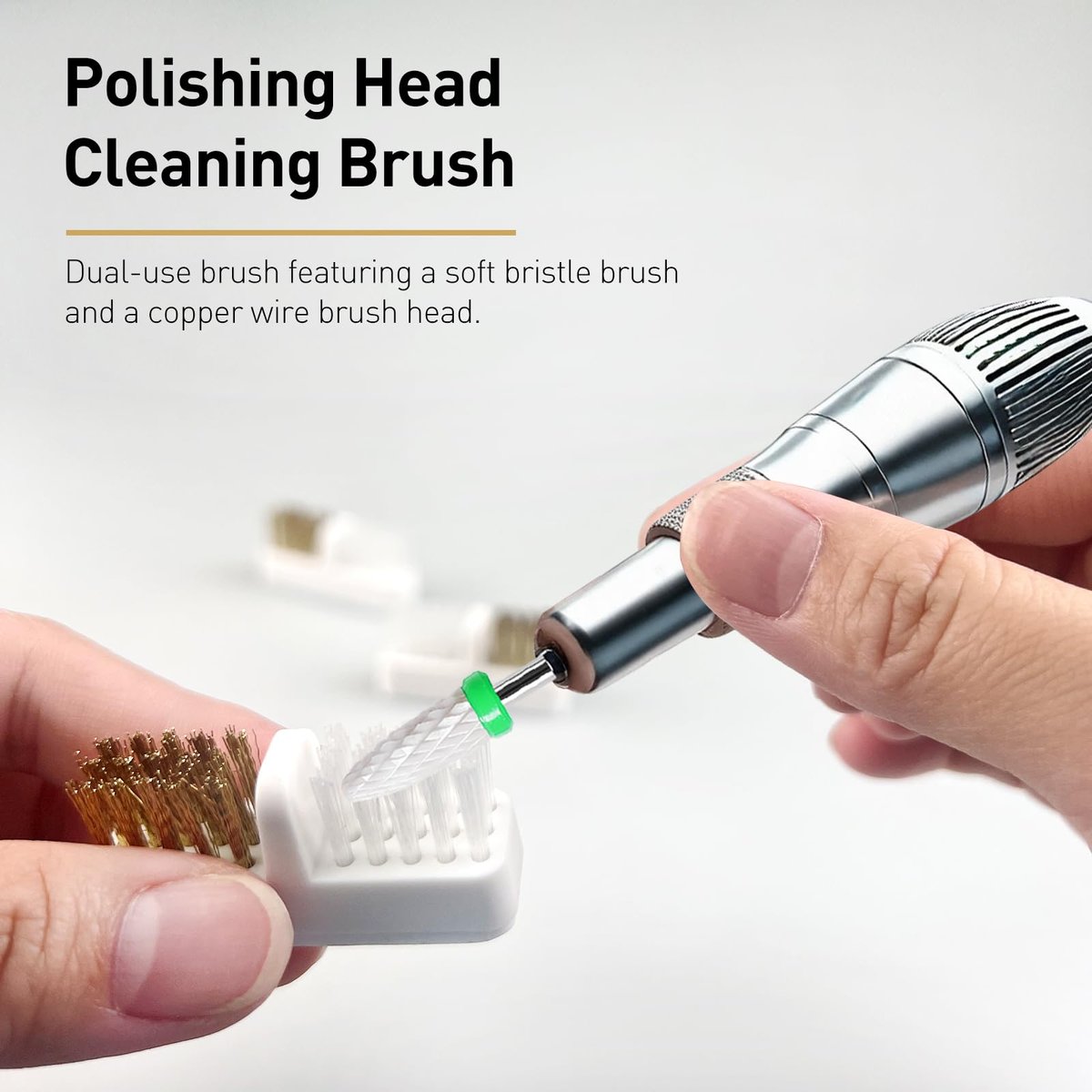 Jaasuee Nail Drill Bit Wire Cleaner Brush - 5-Piece Nail Art Cleaning Tool Set for Salon and Home Use - görsel 3