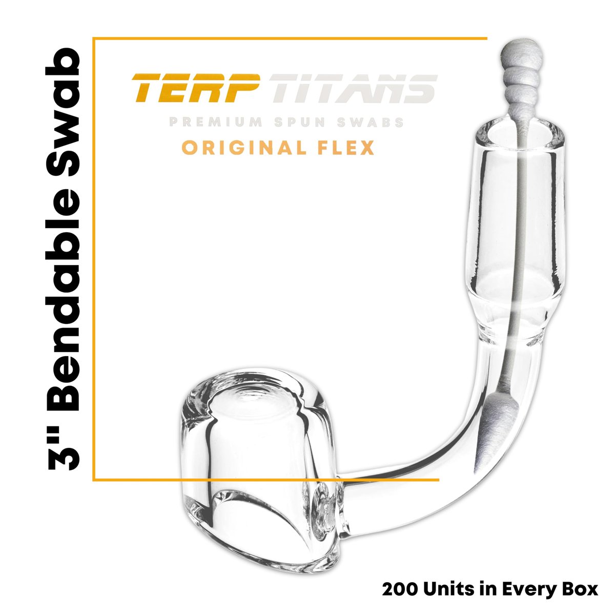 TerpTitans Original Flex Flexible Cotton Swabs 400 Count 2-Pack – Spiral Tip for Max Absorption & Fine Point Tips for Tight Spaces, Zero Plastic Packaging Avelisse
