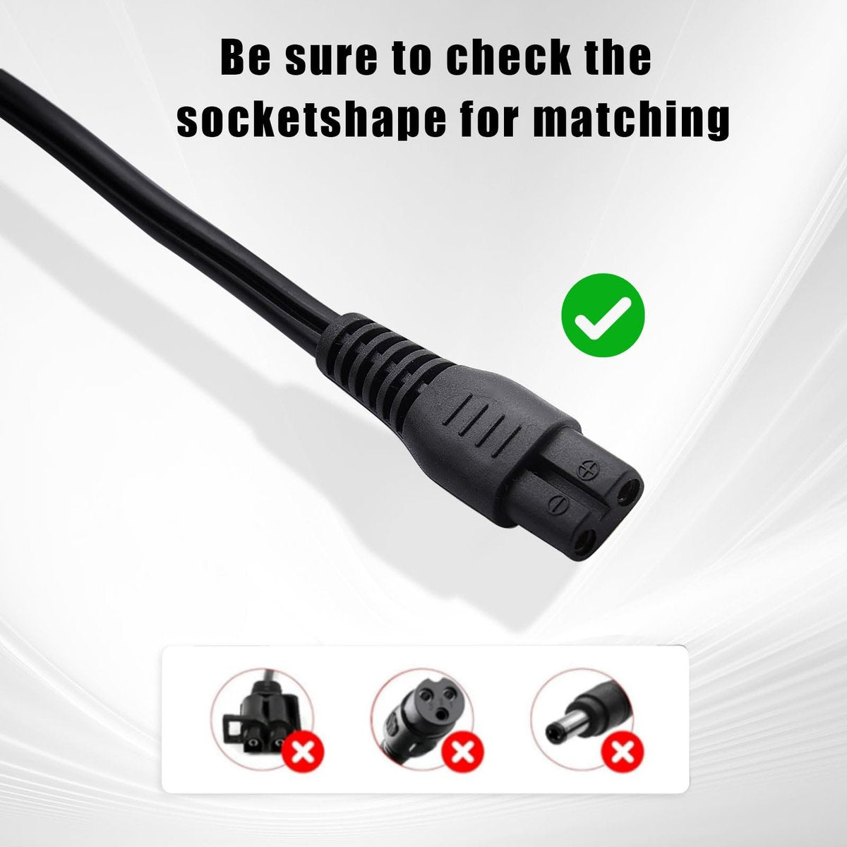BaBylissPRO Clipper Trimmer Charger Replacement Power Cord for FX870, FX820, FX788, FX787 Models (Black) - görsel 5