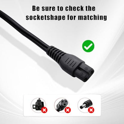 BaBylissPRO Clipper Trimmer Charger Replacement Power Cord for FX870, FX820, FX788, FX787 Models (Black)