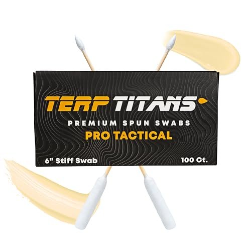 TerpTitans Pro Tactical 6-Inch Bamboo Cotton Swabs – 100 Count Boxes (Pack of 2) – Barrel Tip for Max Absorption, Fine Point Tip for Tight Spaces - görsel 14