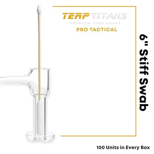 TerpTitans Pro Tactical 6-Inch Bamboo Cotton Swabs – 100 Count Boxes (Pack of 2) – Barrel Tip for Max Absorption, Fine Point Tip for Tight Spaces - görsel 6