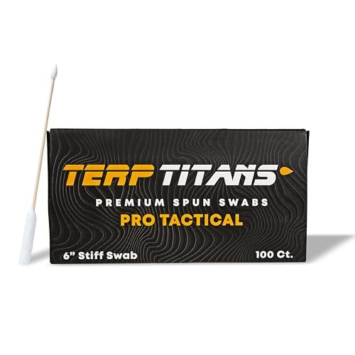 TerpTitans Pro Tactical 6-Inch Bamboo Cotton Swabs – 100 Count Boxes (Pack of 2) – Barrel Tip for Max Absorption, Fine Point Tip for Tight Spaces - görsel 2