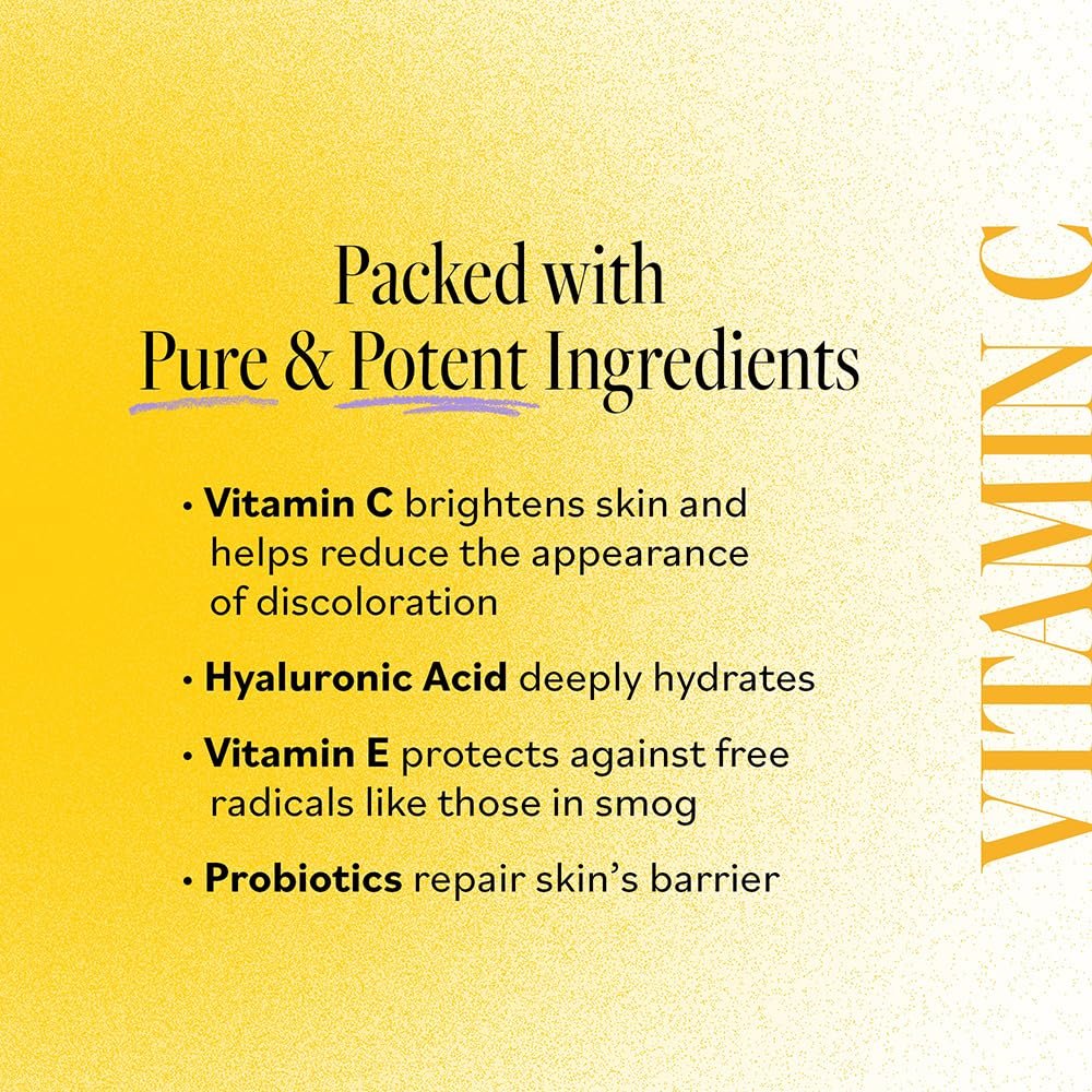 DERMA E Vitamin C Concentrated Serum with Hyaluronic Acid & Vitamin E – Antioxidant-Rich Firming & Brightening Facial Serum, 1 oz Avelisse