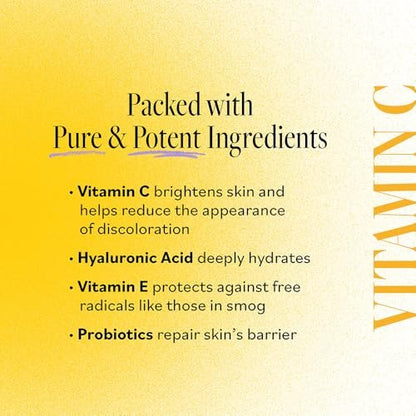 DERMA E Vitamin C Concentrated Serum with Hyaluronic Acid & Vitamin E – Antioxidant-Rich Firming & Brightening Facial Serum, 1 oz Avelisse