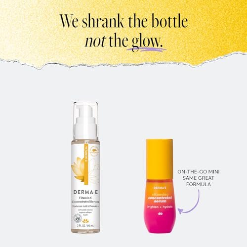 DERMA E Vitamin C Concentrated Serum with Hyaluronic Acid & Vitamin E – Antioxidant-Rich Firming & Brightening Facial Serum, 1 oz Avelisse