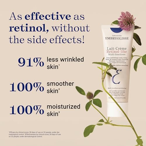 Embryolisse Lait-Crème Retinol Alternative Anti-Aging Face Moisturizer & Makeup Primer - Reduces Fine Lines & Wrinkles, 2.54 Fl Oz Avelisse