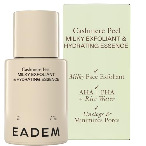 EADEM Gentle Exfoliating AHA & PHA Toner - Milky Rice Toner with Lactic, Azelaic, & Tranexamic Acid - Cashmere Peel, 5.0 oz Avelisse