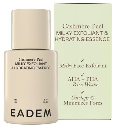 EADEM Gentle Exfoliating AHA & PHA Toner - Milky Rice Toner with Lactic, Azelaic, & Tranexamic Acid - Cashmere Peel, 5.0 oz Avelisse