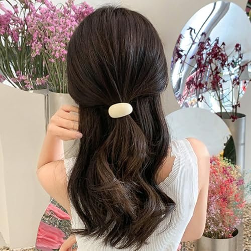 5 Pack Decorative Hair Ties Acrylic Semi-Arc Ponytail Holders - Elastic Hair Bands for Women & Girls - görsel 10