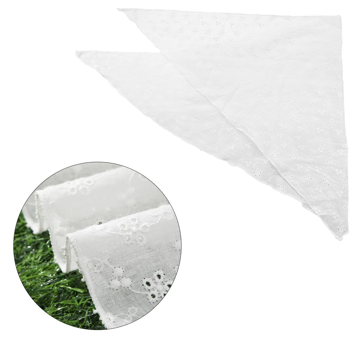 Thinslimer White Bandana Headband for Women - Adjustable Polyester Head Scarf, Cute & Simple Design - görsel 5