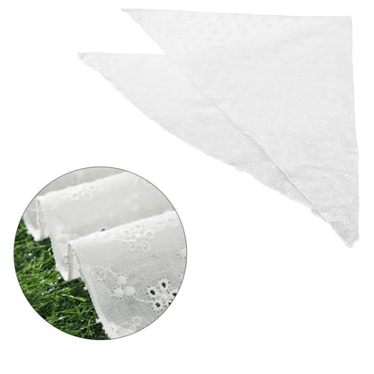 Thinslimer White Bandana Headband for Women - Adjustable Polyester Head Scarf, Cute & Simple Design