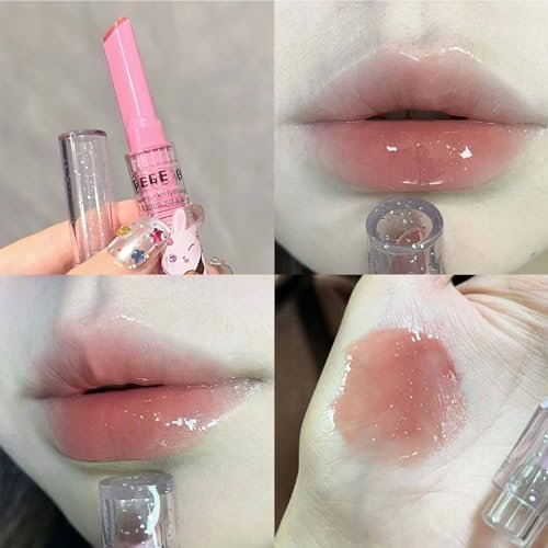 Riroenst 6 Colors Crystal Jelly Lipstick Set - Tinted Heart Shape Lip Balm, Mirror Moisturizing Lip Gloss, Waterproof Long-lasting Nourishing Lip Care Lip Tint Makeup - görsel 16