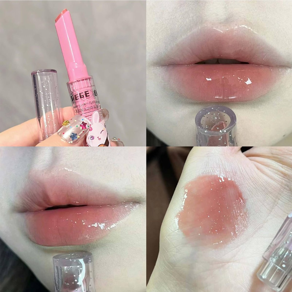 Riroenst 6 Colors Crystal Jelly Lipstick Set - Tinted Heart Shape Lip Balm, Mirror Moisturizing Lip Gloss, Waterproof Long-lasting Nourishing Lip Care Lip Tint Makeup - görsel 15