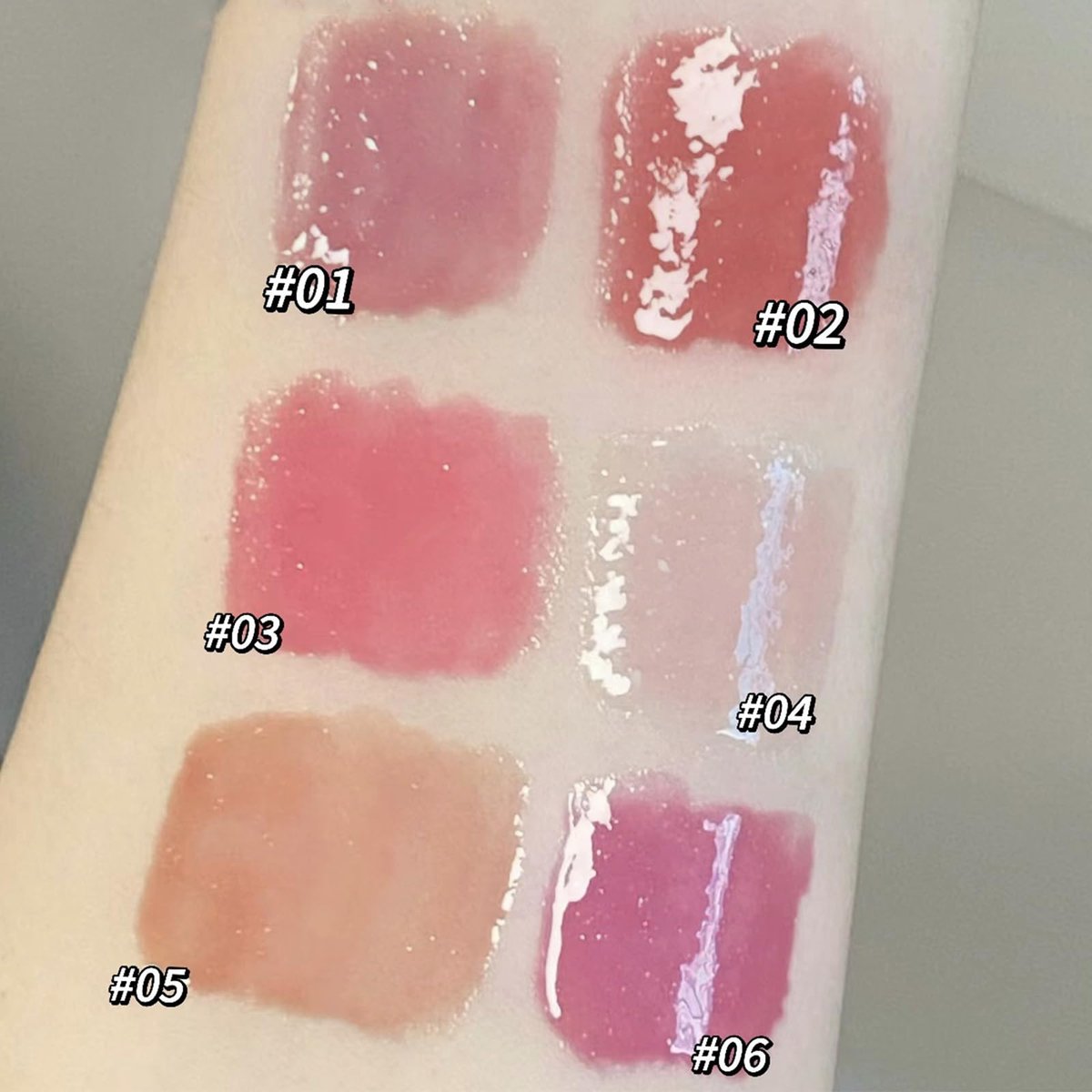 Riroenst 6 Colors Crystal Jelly Lipstick Set - Tinted Heart Shape Lip Balm, Mirror Moisturizing Lip Gloss, Waterproof Long-lasting Nourishing Lip Care Lip Tint Makeup - görsel 3