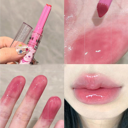 Riroenst 6 Colors Crystal Jelly Lipstick Set - Tinted Heart Shape Lip Balm, Mirror Moisturizing Lip Gloss, Waterproof Long-lasting Nourishing Lip Care Lip Tint Makeup