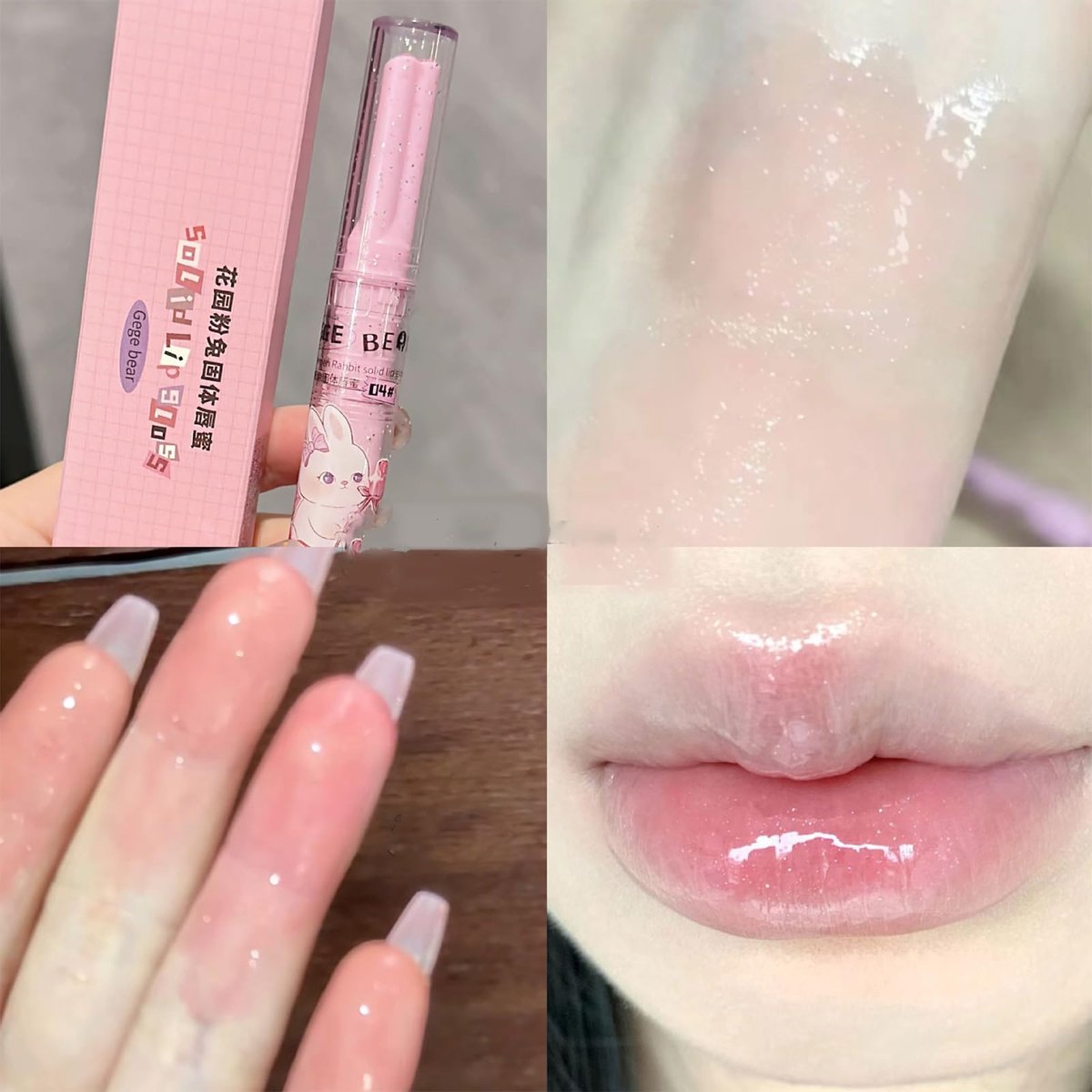 Riroenst 6 Colors Crystal Jelly Lipstick Set - Tinted Heart Shape Lip Balm, Mirror Moisturizing Lip Gloss, Waterproof Long-lasting Nourishing Lip Care Lip Tint Makeup - görsel 13