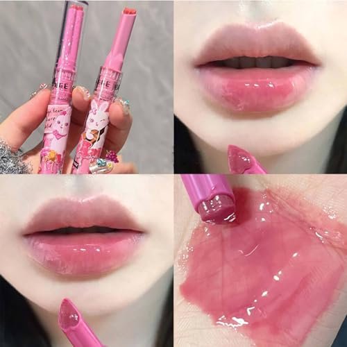 Riroenst 6 Colors Crystal Jelly Lipstick Set - Tinted Heart Shape Lip Balm, Mirror Moisturizing Lip Gloss, Waterproof Long-lasting Nourishing Lip Care Lip Tint Makeup - görsel 18