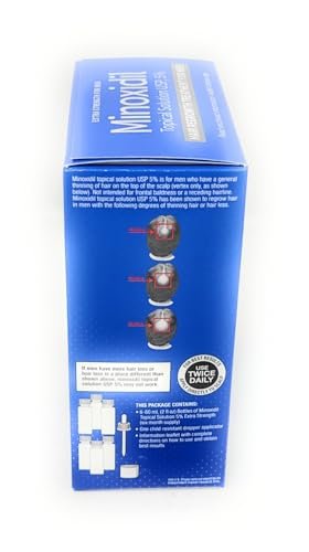 Kirkland Signature Minoxidil Topical Solution USP 5% Extra Strength Hair Regrowth Treatment for Men, 6 Months Supply (6 x 2 Fl Oz) Avelisse