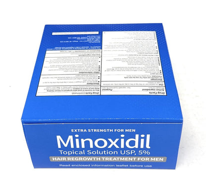 Kirkland Signature Minoxidil Topical Solution USP 5% Extra Strength Hair Regrowth Treatment for Men, 6 Months Supply (6 x 2 Fl Oz) Avelisse