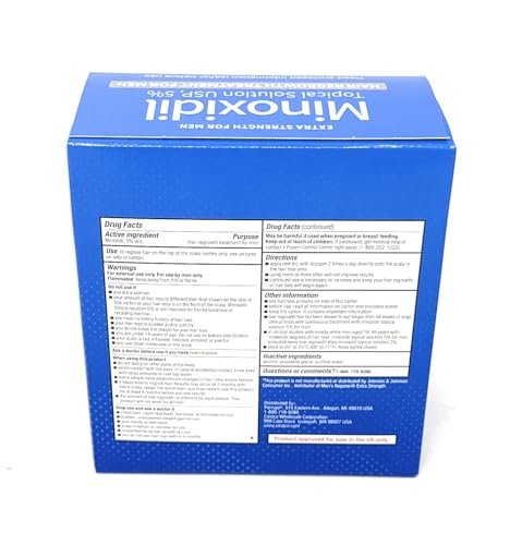 Kirkland Signature Minoxidil Topical Solution USP 5% Extra Strength Hair Regrowth Treatment for Men, 6 Months Supply (6 x 2 Fl Oz) Avelisse
