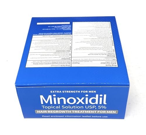 Kirkland Signature Minoxidil Topical Solution USP 5% Extra Strength Hair Regrowth Treatment for Men, 6 Months Supply (6 x 2 Fl Oz) Avelisse