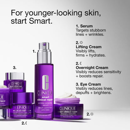 Clinique Smart Clinical Repair Anti-Aging Overnight Recovery Face Cream + Mask for All Skin Types | With Hyaluronic Acid + Peptides | Hydrating | Repairs Lines + Wrinkles, 1.7 Fl Oz Avelisse