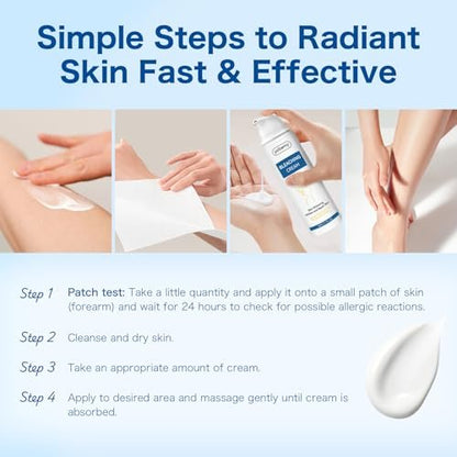 Pobemy Skin Bleaching Cream - Dark Spot Remover for Face, Intimate Areas & Body with Vitamin C - Sensitive Skin Lightening Cream for Underarms, Knees, Elbows, Inner Thighs, Bikini Line - 1.7 Fl Oz Avelisse