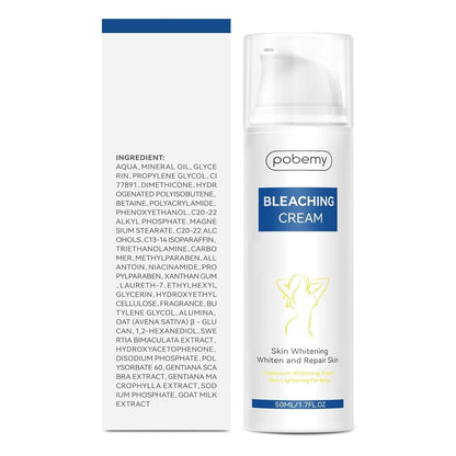 Pobemy Skin Bleaching Cream - Dark Spot Remover for Face, Intimate Areas & Body with Vitamin C - Sensitive Skin Lightening Cream for Underarms, Knees, Elbows, Inner Thighs, Bikini Line - 1.7 Fl Oz Avelisse