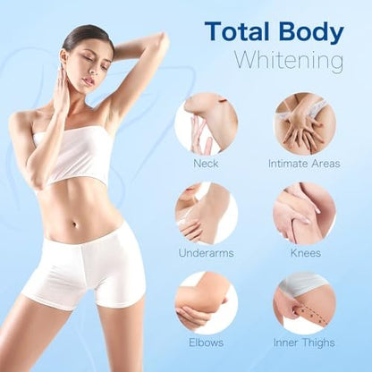 Pobemy Skin Bleaching Cream - Dark Spot Remover for Face, Intimate Areas & Body with Vitamin C - Sensitive Skin Lightening Cream for Underarms, Knees, Elbows, Inner Thighs, Bikini Line - 1.7 Fl Oz Avelisse