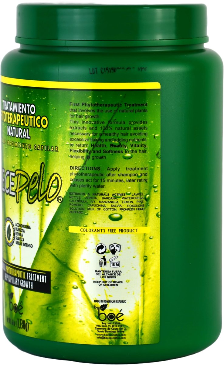 CrecePelo Natural Phytotherapeutic Hair Growth Treatment & Deep Conditioning Mask – 61 oz Avelisse