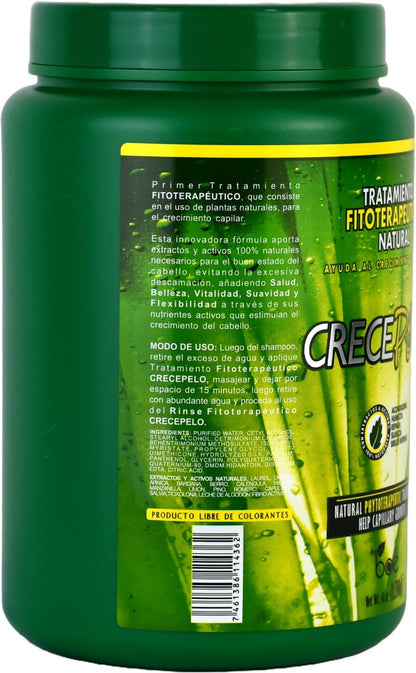 CrecePelo Natural Phytotherapeutic Hair Growth Treatment & Deep Conditioning Mask – 61 oz Avelisse