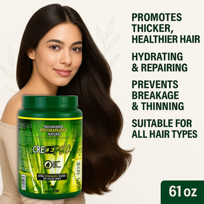 CrecePelo Natural Phytotherapeutic Hair Growth Treatment & Deep Conditioning Mask – 61 oz Avelisse