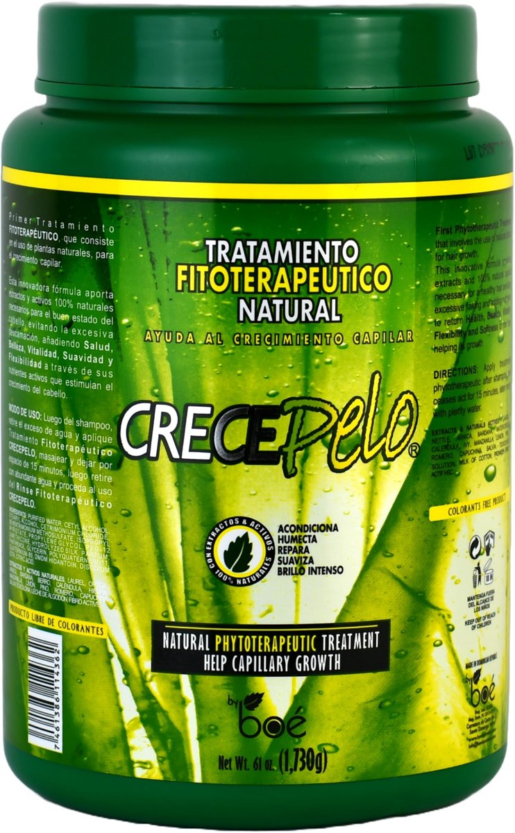 CrecePelo Natural Phytotherapeutic Hair Growth Treatment & Deep Conditioning Mask – 61 oz Avelisse