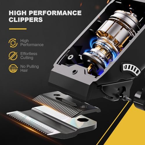 SUPRENT Hair Clippers for Men Professional, USB-C Rechargeable Cordless Clippers for Hair Cutting, Mens Hair Clippers and Trimmer Kit for Barber with LED Display for Barbers & Home Use Avelisse