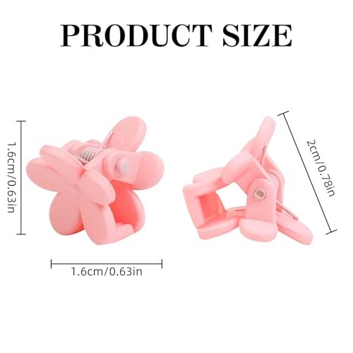 TERSE Mini Flower Hair Clip for Women Girls - 50Pcs Colorful Baby Hair Clips Cute Small Hair Clips Mini Claw Clips Strong Grip Toddler Hair Accessories for Hair Styling - görsel 4