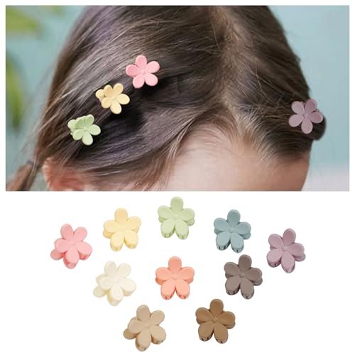 TERSE Mini Flower Hair Clip for Women Girls - 50Pcs Colorful Baby Hair Clips Cute Small Hair Clips Mini Claw Clips Strong Grip Toddler Hair Accessories for Hair Styling - görsel 16