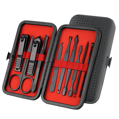 10-Piece Nail Clipper & Grooming Set – Professional Manicure Kit with Travel Case, Ideal Christmas Gift for Men & Women