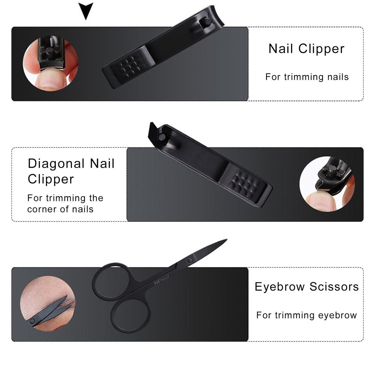 10-Piece Nail Clipper & Grooming Set – Professional Manicure Kit with Travel Case, Ideal Christmas Gift for Men & Women - görsel 9