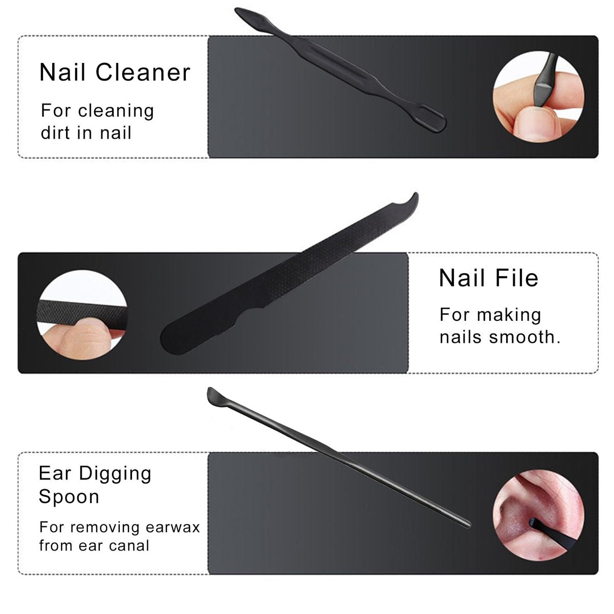 10-Piece Nail Clipper & Grooming Set – Professional Manicure Kit with Travel Case, Ideal Christmas Gift for Men & Women - görsel 11