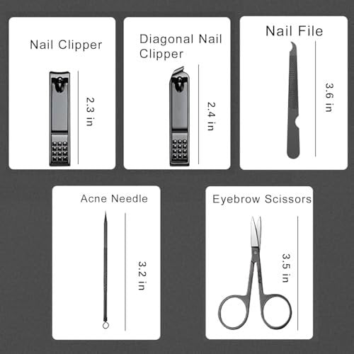 10-Piece Nail Clipper & Grooming Set – Professional Manicure Kit with Travel Case, Ideal Christmas Gift for Men & Women - görsel 16