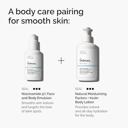 The Ordinary Niacinamide 5% Face and Body Emulsion - Dark Spot & Skin Tone Corrector, 3.4 Fl Oz Avelisse