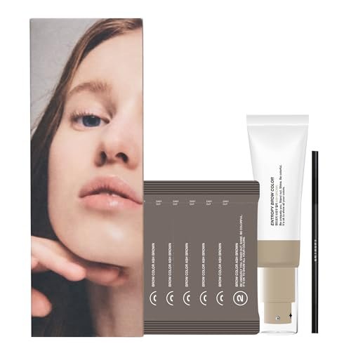 ENTROPY MAKEUP Brow Color Ash Brown – Long-Lasting Eyebrow Kit for Natural-Looking Brows (Up to 4 Weeks, Nourishing Aloe Vera & Moringa Extract, 6 Applications) Avelisse