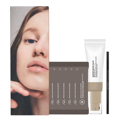 ENTROPY MAKEUP Brow Color Ash Brown – Long-Lasting Eyebrow Kit for Natural-Looking Brows (Up to 4 Weeks, Nourishing Aloe Vera & Moringa Extract, 6 Applications) Avelisse
