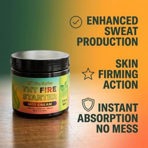 TNT Pro Series Hot Sweat Cream - Workout Sweat Gel for Enhanced Sweating, Skin Tightening & Firming - Non-Greasy, Fast-Absorbing Pre-Workout Essential (4 Fl Oz) Avelisse