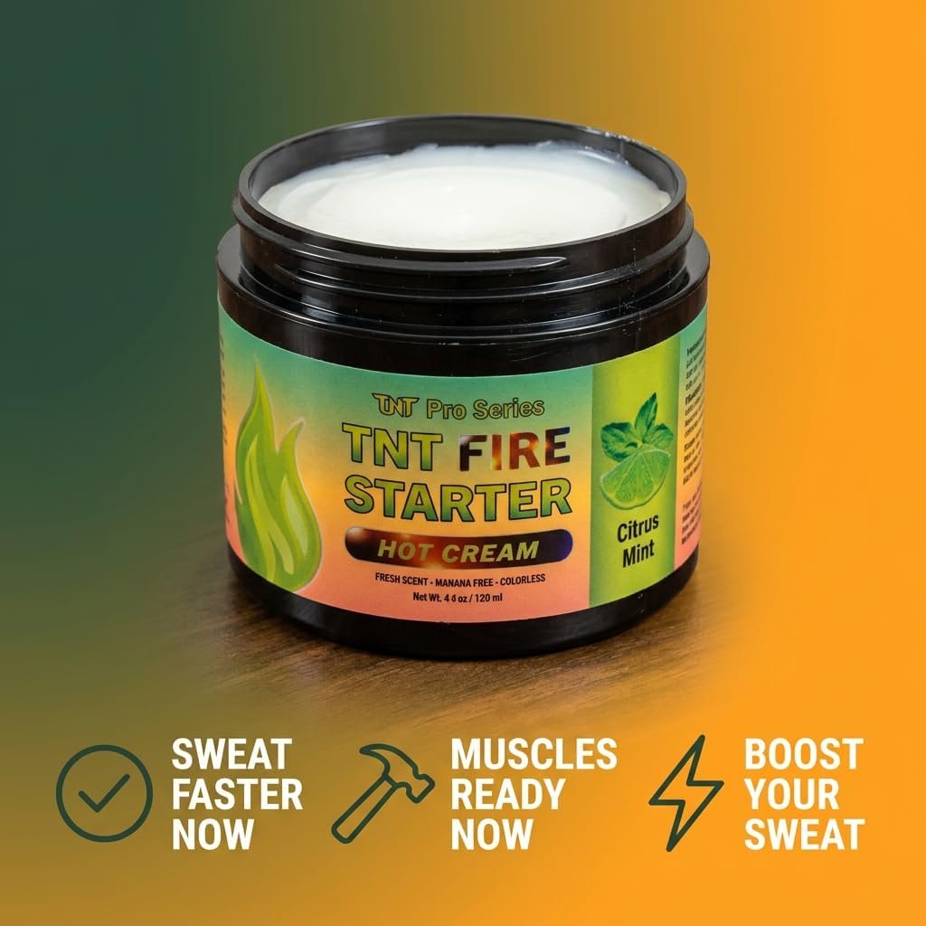 TNT Pro Series Hot Sweat Cream - Workout Sweat Gel for Enhanced Sweating, Skin Tightening & Firming - Non-Greasy, Fast-Absorbing Pre-Workout Essential (4 Fl Oz) Avelisse
