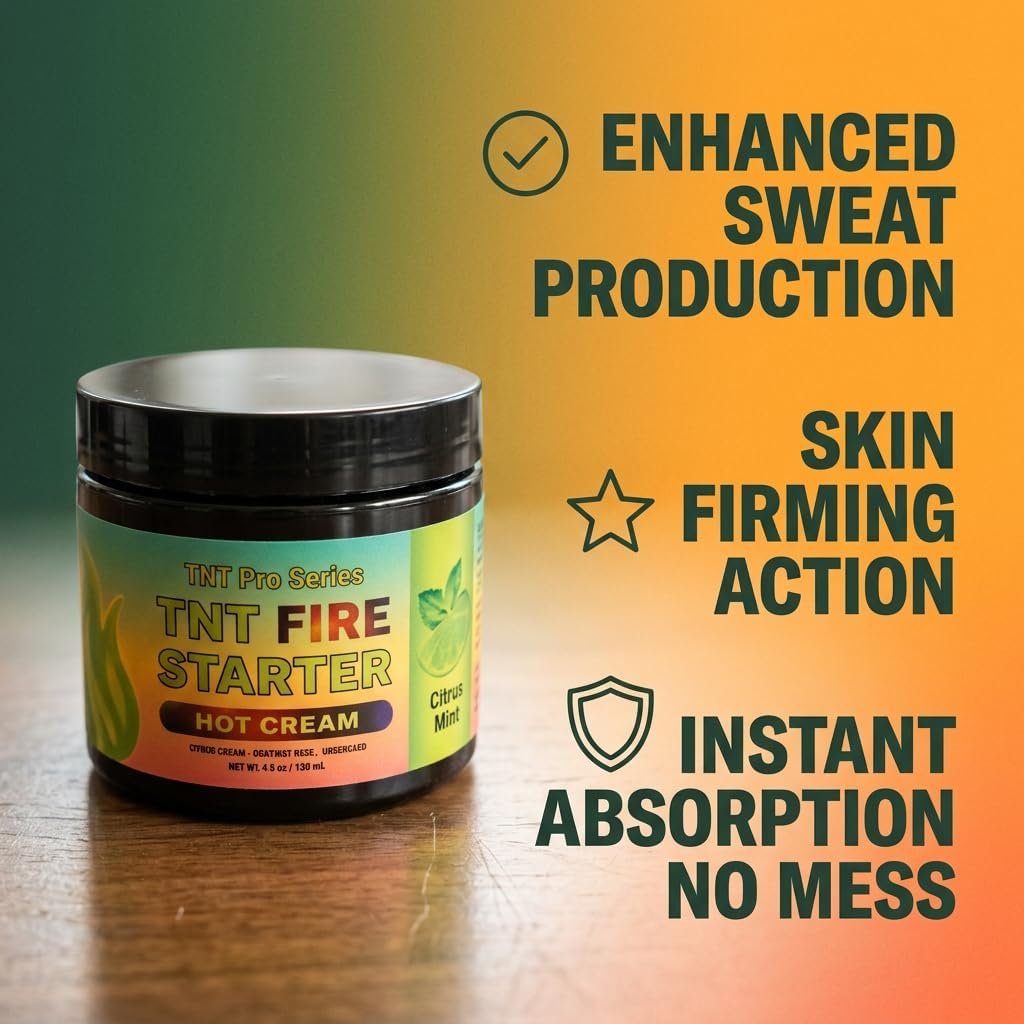 TNT Pro Series Hot Sweat Cream - Workout Sweat Gel for Enhanced Sweating, Skin Tightening & Firming - Non-Greasy, Fast-Absorbing Pre-Workout Essential (4 Fl Oz) Avelisse