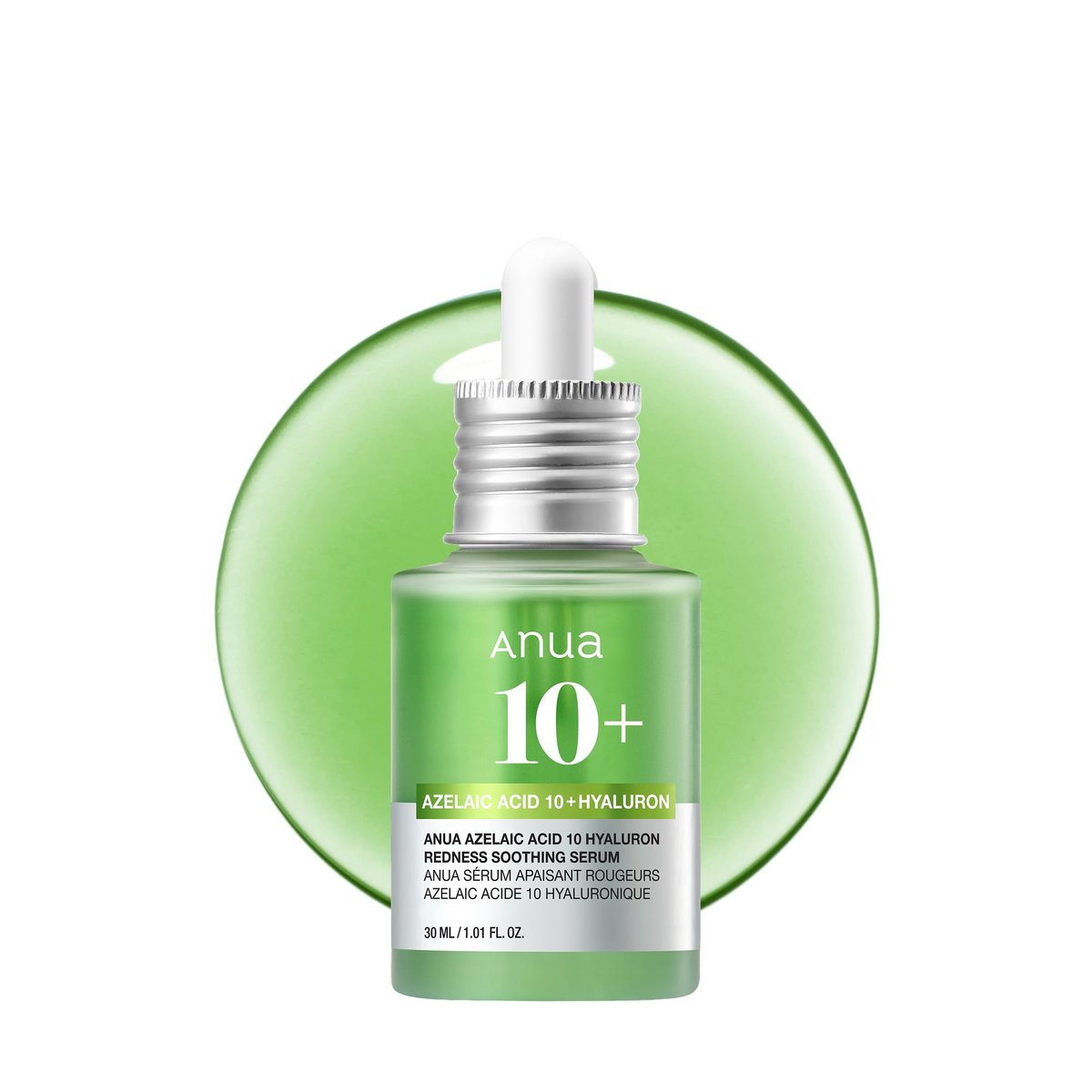 Anua Azelaic Acid 10 Hyaluron Redness Soothing Serum – Lightweight Hydrating Blemish Care for Oily & Blemish-Prone Skin, Korean Skincare, 1.01 fl oz Avelisse